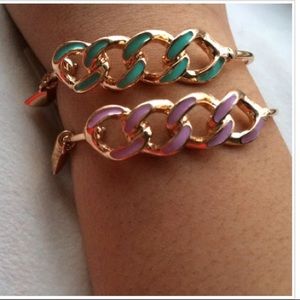 Half Link Colored Bracelet